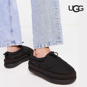 Womens UGG Maxi Clog Black Puffer Wool Lined Platform Slipper Shoes US 8 / 39